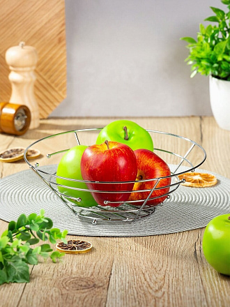 Ваза для фруктов, сталь, 24 см, Y3-1102