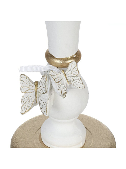 Подсвечник декоративный полистоун, 1 свеча, 10х10х27 см, Lefard, 222-797