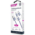 Кабель USB, OLMIO, microUSB, Apple Lightning, Type-C, 2.1 А, 1.2 м, серый, 038896 - фото 2