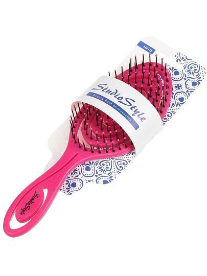 Расческа для волос, изогнутая овал, 70х240х40 мм, Studio style, Релакс, 844179-4558