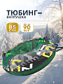 Санки-ватрушка Nika, 85 см, 90 кг, с буксировочным тросом, с ручками, зеленые, ТБ2К-85/7