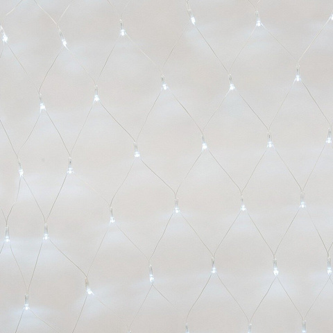 Сетка светодиодная 240 ламп, 2.5х2 м, Uniel, свет белый, прозрачная, с контроллером, сетевая, IP20, 06733