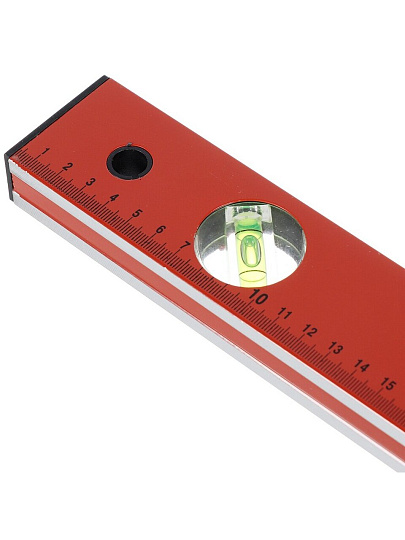 Уровень алюминий, 1000 мм, 3 глазка, линейка, красный, Bartex, HJ-92B