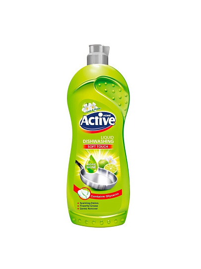 Средство для мытья посуды Active, Лайм и цветы, 750 мл
