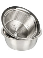 Набор салатник и дуршлаг нержавеющая сталь, круглый, 26х11 см, Y4-8686 - фото 8