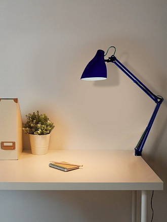 Светильник настольный Е27, 40 Вт, темно-синий, Camelion, KD-335 С23