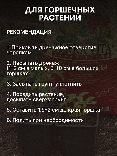 Грунт Живая земля, для рассады, 50 л, Terra Vita