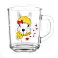 Кружка стекло, 200 мл, Зайцы стиляги, 335-Д, в ассортименте - фото 4