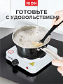 Плита электрическая Rion, 1000 Вт, 1 конфорка, диск, эмаль, механическая, переключатель поворотный, белая - фото 6