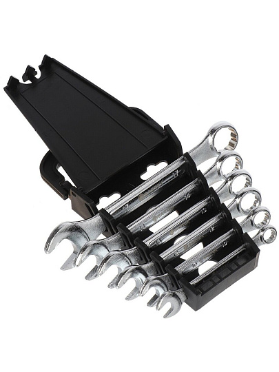 Ключ комбинированный, 6 предметов, Bartex, 8-17 мм, CrV, подвес