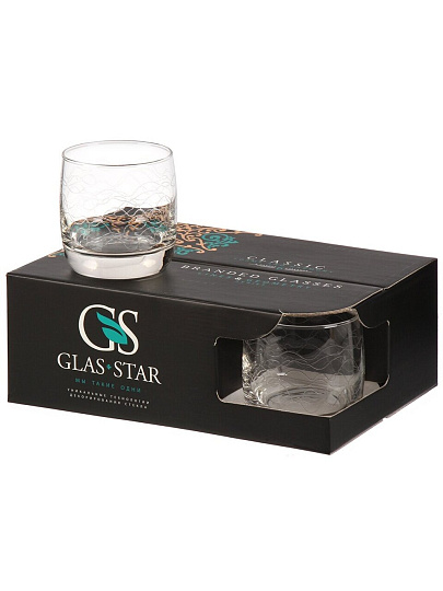 Стакан 310 мл, стекло, 6 шт, Glasstar, Волны 3, низкий, T1 9370