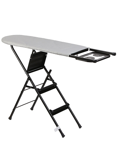 Доска гладильная 99х32 см, Марья Искусница, стремянка, 2 в 1, стремянка 116 см, 3 ступени