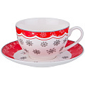 Чайная пара фарфор, 2 предмета, на 1 персону, 250 мл, Lefard, Зимний, 87-143