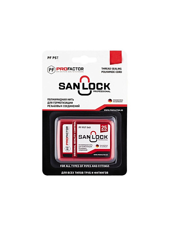 Нить сантехническая 25 м, полиамид, ProFactor, San-Lock, блистер, PF PST 540