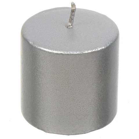 Свеча декоративная, 5х5 см, цилиндр, серебро, 1381633100
