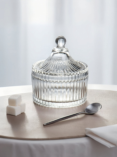 Сахарница 260 мл, стекло, 10х13 см, Грани, Y4-9710