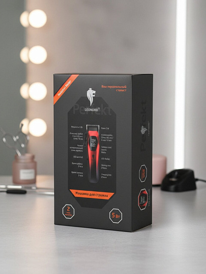 Машинка для стрижки, Leonord, LE-1239, аккумуляторная, 5 Вт, LED-дисплей