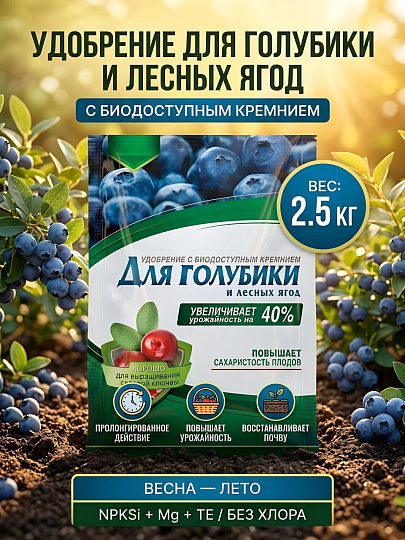 Удобрение для голубики и лесных ягод, с цеолитом, минеральное, 2.5 кг, Bona Forte
