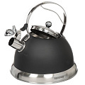 Чайник из нержавеющей стали Bergner 3744BG черный со свистком, 3 л - фото 2