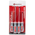 Набор отверток 4 предмета, Bartex, PH 1,2/ SL 5,6, антискользящая двухкомпонентная, CrV сталь - фото 4