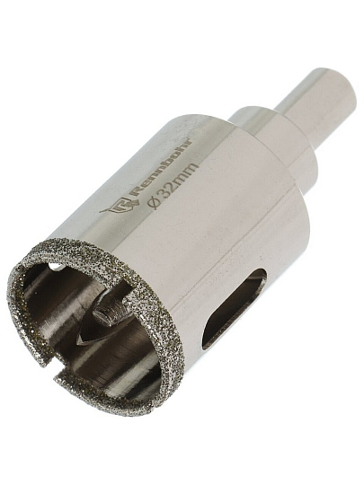 Коронка алмазная, по керамограниту и керамике, Rennbohr, Alpha, диаметр 32 мм, с центрирующим сверлом, 676232