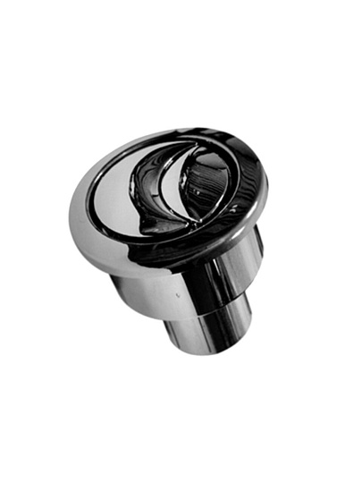 Клапан для бачка унитаза пластик, двухрежимный, кнопочный, гальваника, сливной, Инкоэр, СБ2м-ХХ Р