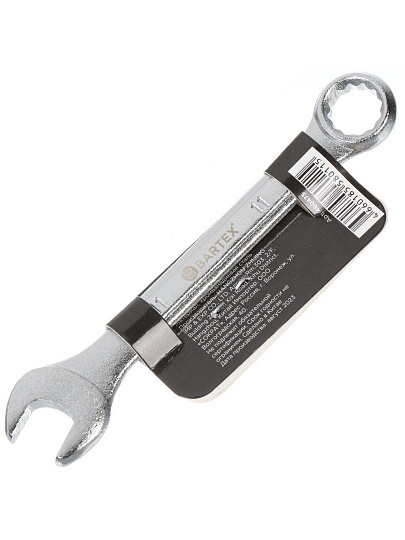 Ключ комбинированный, Bartex, 11 мм, CrV сталь, Эко