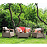 Мебель садовая Corfu Set, стол, 77х57х42 см, 2 кресла, 1 диван, подушка капучино, 110 кг, 17197361 РОС/КАП - фото 2