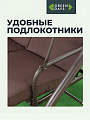 Качели садовые 3-местные, 194х120х173 см, 300 кг, Green Days, раскладываются в кровать, капучино, YTGSW001, металл - фото 2