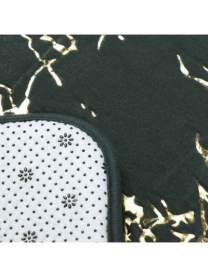 Коврик для ванной, антискользящий, 0.8х0.5 м, полиэстер, зеленый, Мрамор, MA5186F