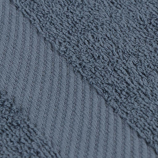 Полотенце банное 50х90 см, 100% хлопок, 460 г/м2, Авангард, Bella Carine, серо-синее, Турция, FT-2-50-1937