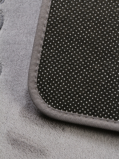 Коврик для ванной, 0.5х0.8 м, полиэстер, серо-синий, Silvano, Ножки, Y4-11475