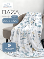 Плед евро, 200х220 см, велсофт, 100% полиэстер, Silvano, Райе
