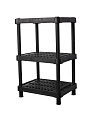 Полка универсальная, пластик, 3 секции, 60х45х93 см, вентилируемая, черная, Blocker, Expert, BR3800ЧР