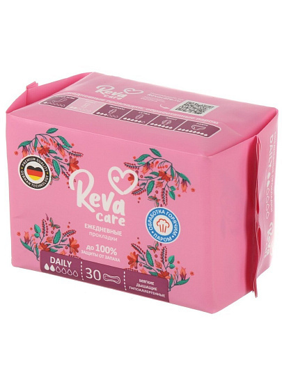 Прокладки женские Reva Care, Dailyt, ежедневные, 30 шт, RCGR030