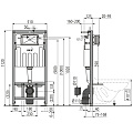 Инсталляция Alcaplast, Sadromodul 2 в 1, без кнопки, без унитаза - фото 2