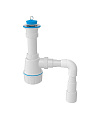 Сифон для мойки, 1 1/2&amp;quot;, с выпуском 70мм, с гибкой трубой, Aquanova, 1060 (A0115)