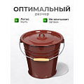 Ведро сталь, эмалированное, 12 л, с крышкой, в ассортименте, хозяйственное, Сибирские товары, С41224/.П/.в/.зП - фото 3