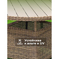 Мебель садовая Green Days, Милтон, бежевая, стол, 122х122х75 см, 4 кресла, подушка красная, CYH1944W-1 - фото 19