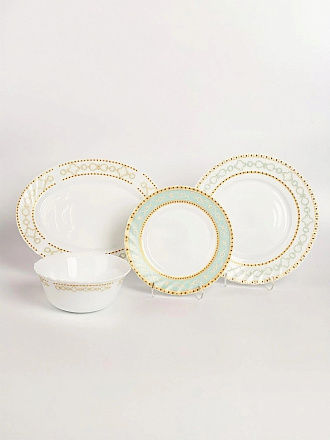 Сервиз столовый стекло, 19 предметов, на 6 персон, Zarin, PO-19SD-158