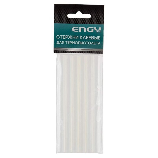 Стержни клеевые для пистолетов 6 шт, диаметр 7х100 мм, прозрачные, Engy, 357127