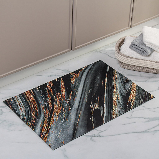 Коврик для ванной влаговпитывающий, 0.4х0.6 м, полиэстер, мульти мрамор, Dekotex, Diatomite, DTX.DT.NB-336.40х60