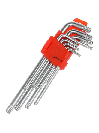 Ключ шестигранный, 9 предметов, Bartex, Г-образный, TORХ, AI-2904003