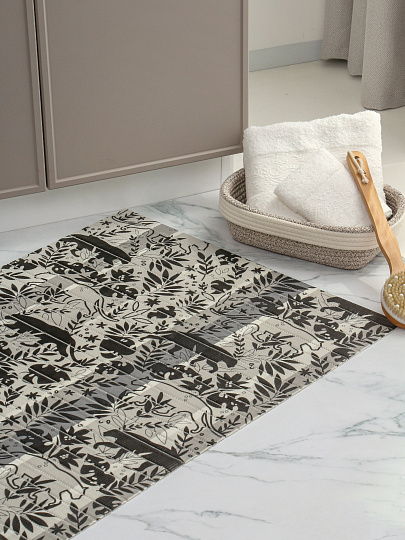 Коврик для ванной, антискользящий, 0.8х15 м, вспененный ПВХ, Вилина, Виктория, 302G