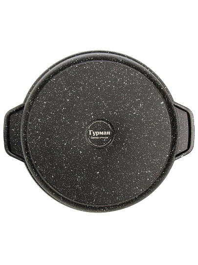 Кастрюля алюминий, антипригарное покрытие, 4 л, крышка стекло, круглая, Гурман, Fit