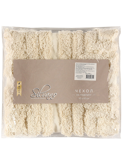 Наволочка декоративная Бохо, канвас, 45 х 45 см, бежевая, A130185