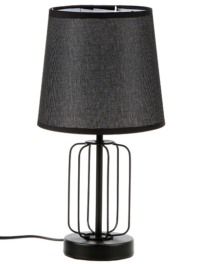 Светильник настольный E14, 40 Вт, черный, абажур черный, BY, Орлеан, 476-010