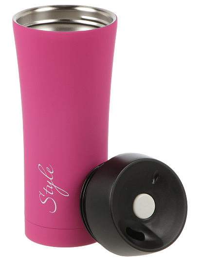 Термокружка пластик, 0.45 л, узкая горловина, Daniks, колба нержавеющая сталь, SL-NT015-18-2328