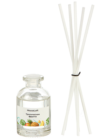 Аромадиффузор HouseLoft, 30 мл, 19×6×5.8 см, Тропические фрукты