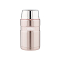 Термос для еды, нержавеющая сталь, 0.71 л, широкая горловина, Thermos, колба нержавеющая сталь, с ложкой, розовый, 155481